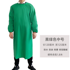 Waterproof Oil-resistant Long Sleeve Apron Mens Workwear Protection Clothing Adult Reverse Wear Durable Butcher Apron