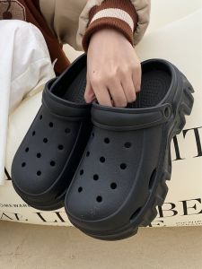 Fashionable Sporty Hollow out Sandals Thick Heel Summer Beach Slip-On Womens Shoes Anti-Slip Casual Everyday EVA Material