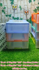 Tủ Nhựa Nhỏ 3 và 4 Tầng Colorful Đựng Vừa Giấy A5 ( Tủ Y Tế Tủ Để Bàn)-Tủ nhựa tomi Size Giấy A5 Gọn Xinh Tiện Dụng