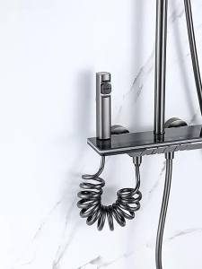 Simple Shower Set Hot and Cold Modern Integrated Bathroom All-Copper Household Shower Booster Bathroom Shower Set