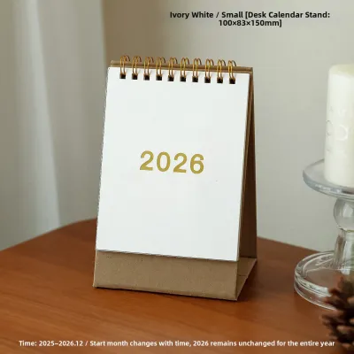 2026 New Simple Convenient Desktop Calendar Plan Schedule Notebook Wooden Craft Printing Style Dual-Sided Other/Other Chinese