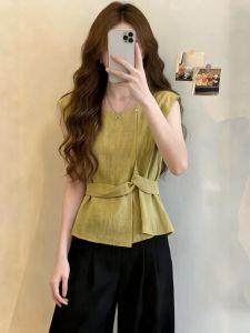 Áo Blouse Không Tay Thiết Kế Giảm Eo