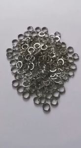 SUKE 50PCS Fishing Split Rings Fishing Tackle Ring Chain High Strength Heavy Fishing Lures Connector Flat Split Rings