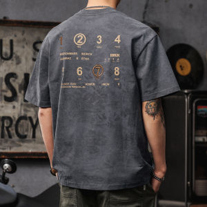 T-Shirt Summer Trendy Heavy Print Loose Fit