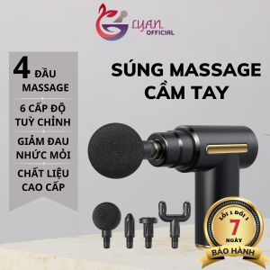 Máy massage cầm tay mini đấm lưng mát xa cổ vai gáy 4 đầu 6 chế độ giảm đau mỏi vai gáy nhỏ gọn tiện lợi