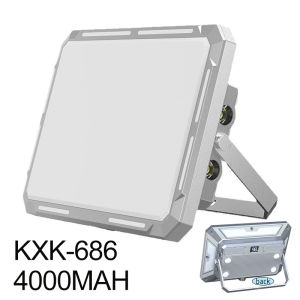 1000LM Solar-Powered Flood Light - 50W Rechargeable LED with Reflector Waterproof for Outdoor Construction & Security Lighting