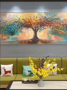 Modern Frame Metal Wall Art Decoration Painting Display Living Room Mural Single Horizontal Hanging Painting Aesthetic