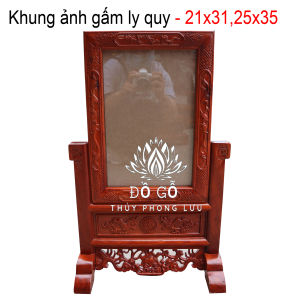 Khung hình thờ gấm ly rát vàng cỡ ảnh 21x31