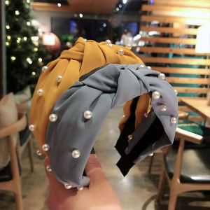 New Korean Style Inlaid Pearl Style Hair Band Headband Simple Solid Color Fashion Knotted Pressure Headbands Wholesale Price Beauty Hair Accessories
