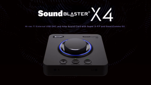 Creative Sound Blaster X4 External USB DAC Amp with Super X-Fi 7.1 Surround Optical I/O Mic/Headset/Line-in - For PC and Mac