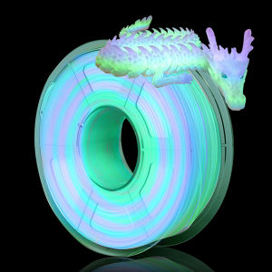 เส้นพลาสติกสำหรับเครื่องพิมพ์ 3 มิติ ขนาด 1.75 มม. น้ำหนัก 1 กก. แบบเรืองแสงในที่มืด สีรุ้ง สำหรับงานพิมพ์ 3 มิติ วัสดุสำหรับงานพิมพ์แบบระเหิดสีรุ้ง น้ำหนัก 500 กรัม 250 กรัม