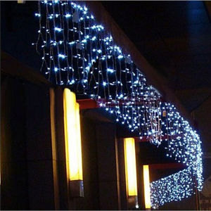 Christmas Garland LED Curtain Icicle Lights Festoon LED Light Droop Waterfall String Lights Outdoor Garden Street Eaves Decor