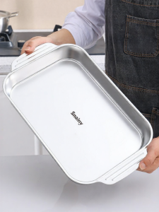 CHUANGSHUNFU | Stainless Steel Rectangular Household Thickened Fish Grilling Tray for Electric Stove