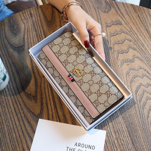 Classic Old Flower Ladies Wallet New Style Genuine Leather Fashion Wallet Long Niche Design Simple Multi-card Card Holder Large-capacity Wallet