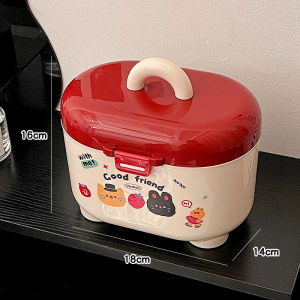 Desktop Organizer Box Tissue Holder Partition Makeup Jewelry Accessories Storage Box Large Capacity Double Layer Cute Cartoon