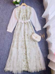 Gamis/Setelan rok brukat tile/baju kondangan/pesta premium