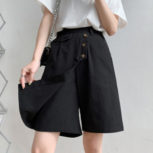 puella | Stylish High-Waist Commuter Five-point Shorts Skirt summer multi-buckle