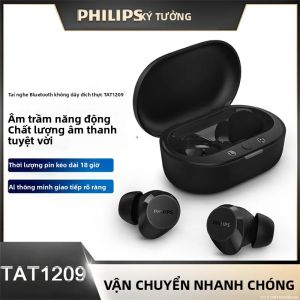 Tai Nghe Nhét Tai Bluetooth 5.3 Không Dây Philips TAT1209 Tai Nghe Nhét Tai Có Micrô HD Kép Tai Nghe Cuộc Gọi Thể Thao Cô Lập Âm Thanh Động