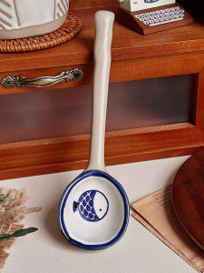 Retro Hand-painted Ceramic Spoon