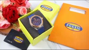 Paket Box Exclusive + Paperbag + Kartu / Jam Tangan FOS Mur Sudut VA-756HA / Jam Tangan Fashion Wanita Tali Rubber Diameter 39 cm