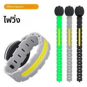 ไฟ LED แบบ COB 3 โหมด สำหรับติดแขน ความจุแบตเตอรี่ 400mAh ชาร์จผ่านพอร์ต USB Type C ไฟเตือนสำหรับวิ่งกลางคืน กันน้ำระดับ IPX4 ไฟสำหรับปั่นจักรยาน