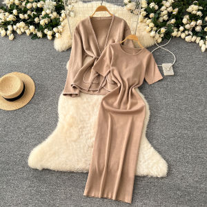 Áo Len Cardigan Dệt Kim Ôm Vừa Vặn Cho Nữ Mùa Thu Đông 2024 Áo Khoác Ngoài Dài Tay Ngắn Thời Trang Cho Nữ