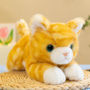 Japanese Style Super Cute Simulation Cat Yellow Plush Toy Doll Cute Cat Ragdoll Baby Birthday Present Girl