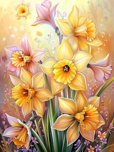 Huacan New Arrivals 2026 5D DIY Diamond Painting Flower Diamond Mosaic Complete Kit Home Decor