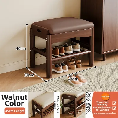 YONGJUE | Slim High-class Wooden Shoe Changing Bench