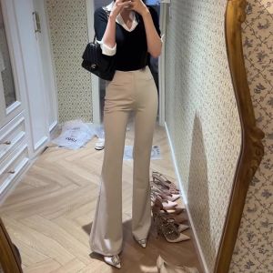 Quần Ống Loe Thời Trang Co Giãn Cạp Cao Cho Nữ Mùa Thu Đông Quần Ống Loe Dài Đến Sàn Đa Năng Phong Cách Mới