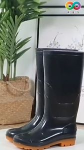 Rainbeau รองเท้าบูท รองเท้าบูทยาง PVC สำหรับลุยน้ำ ฝน โคลน พื้นยางกันลื่นอย่างดี ส้นหนา สวมใส่สบาย ทนทานต่อการสึกหรอ Waterproof Rain boots