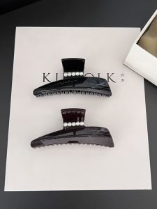 Large Size French Pearl Hairpin Back of Head Bun Clip Hair Accessories Stylish Original Design Fresh out New Fashion Jewelry