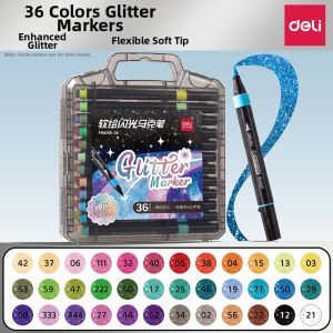deli | Flashy Soft Tip Acrylic Markers 48 Colors