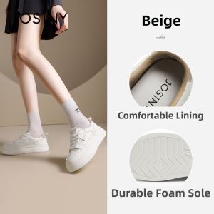 Josiny | Height-increasing White Womens Shoes Sneakers