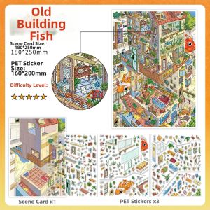 3D Mini House Scene DIY Stickers 20.0cm