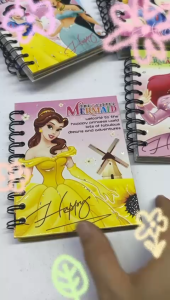 The Little Mermaid / Princess Spiral Note Book with Colour Index Sheet A733-3 / Thick Cover / Random Design
