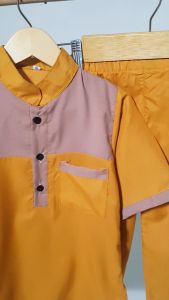 SETELAN KOKO KURTA TURKI DADA POLOS ANAK USIA 1-10 TAHUN MLXL 81012
