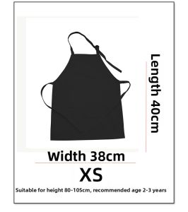 White Canvas Apron for Childrens Calligraphy Class Pure Cotton Simple Drawing Graffiti Coverall Logo Non-Support Disposable Use