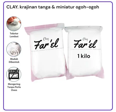 DAS Modelling Clay 1000 GR / Tanah Liat 1 KG White / Terracotta. DAS Tanah Liat Prakarya 500-1000G Das Modeling Material Clay Kering Tanpa Oven .clay farel kerajinan tangan & miniatur ogoh-ogoh. clay farel