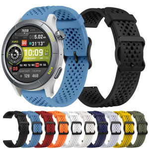 22mm Breathable Silicone Band For Amazfit Cheetah Pro/Round Sport Strap For Amazfit Balance 2/Bip 6 5 5 Unity/GTR 47mm/ GTR2 3 4