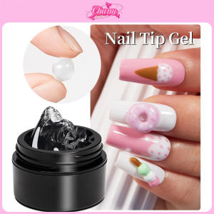CHARM 10ml Gel Ujung Kuku Padat Gel Mudah Tidak Lengket Perekat Gummy Adhesive Bond UV Lem Untuk Tips Manikur Gel Adhesi Kuat Gel Ekstensi Kuku Kuku