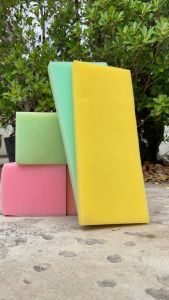 ฟองน้ำฉาบปูน & ถูพื้น  face shield ฟองน้ำล้างรถ คละสี คุณภาพดี ราคาต่อแผ่น