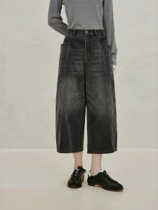 INMAN | Retro Loose Waist High Straight Leg Trousers