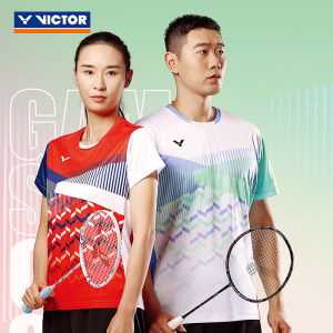 Áo Thun Cầu Lông Tay Ngắn Nhanh Khô Dệt Kim VICTOR 40009 Dành Cho Nam Và Nữ Áo Thun Thể Thao Chuyên Nghiệp Cho Người Hâm Mộ