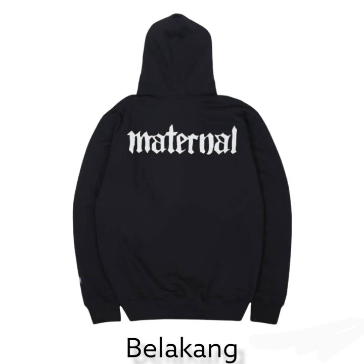 jaket Hoodie sweater maternal disaster premium black Lazada