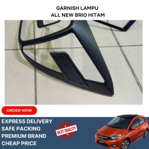 GARNISH LAMPU DEPAN BELAKANG ALL NEW BRIO 2018-KEATAS HITAM