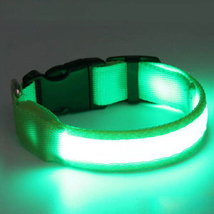 Luminous Pet Dog Collar Night Glow Neckband Fluorescent Night Walking Dog Accessories Teddy Large Medium Small Dogs