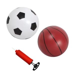 12cm Children Mini Basketball Football Soccer Toy Pump Inflator Kids Indoor Outdoor Games Parent-Child Entertainment Sports Ball