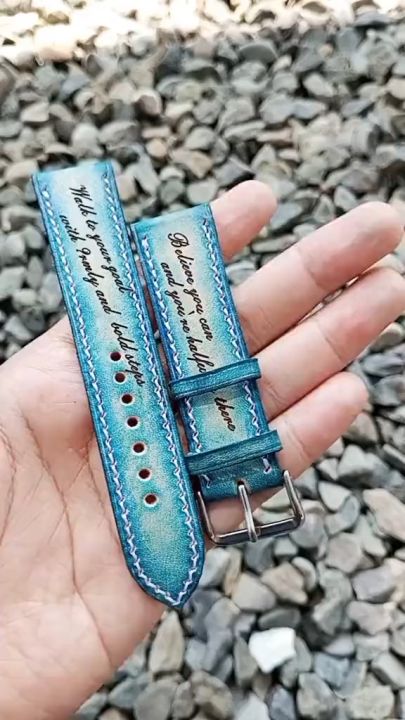 Tali Jam Tangan Selapis Custom - Kulit Sapi asli Crazy Horse Bergaransi