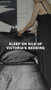 Bộ Chăn Ga Phi Lụa Victorias Bedding Màu Đen Chính Hãng Korea